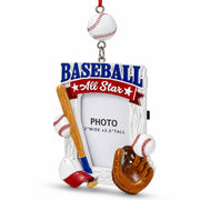 Baseball All Star Picture Frame Resin Christmas Ornament