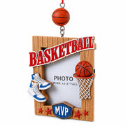 Basketball MVP Hoop Picture Frame Resin Christmas Ornament