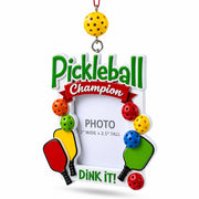 Pickleball Champion Dink It Picture Frame Resin Christmas Ornament
