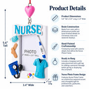 Nurse Medical Picture Frame Resin Christmas Ornament