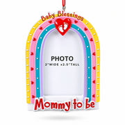 Mommy To Be Rainbow Picture Frame Resin Christmas Ornament