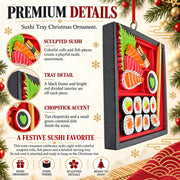 Japanese Sushi Bento Box With Chopsticks Resin Christmas Ornament
