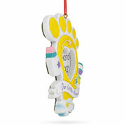Our Little Miracle Baby Footprint Picture Frame Resin Christmas Ornament