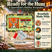 Buck's Hunting License Camo Resin Christmas Ornament