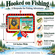 Bear's Fishing License with Lures Resin Christmas Ornament