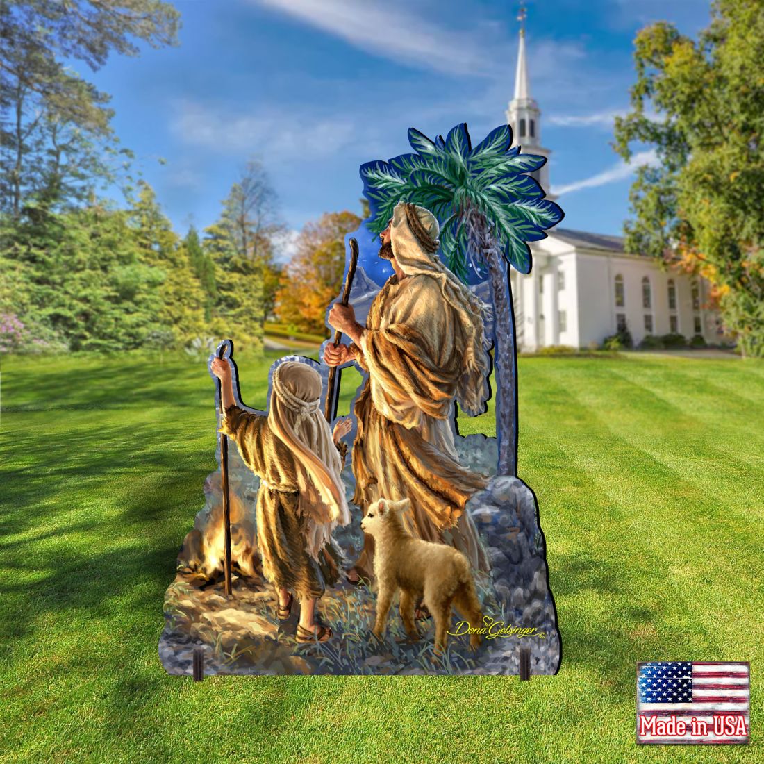 Shepherds Keeping Watch Nativity Outdoor Decor by D. Gelsinger - Nativity Holiday Decor - 8461023F-1838