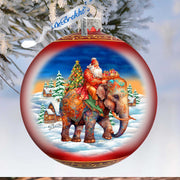 Safari Sleigh 5-Inch Glass Ball Ornament - Christmas Holiday Décor - 73945 Holiday Mercury Glass Ornament Christmas Tree Ornaments by GDebrekht