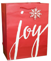 Traditional Lettering Gift Bag - Merry Christmas Red Large