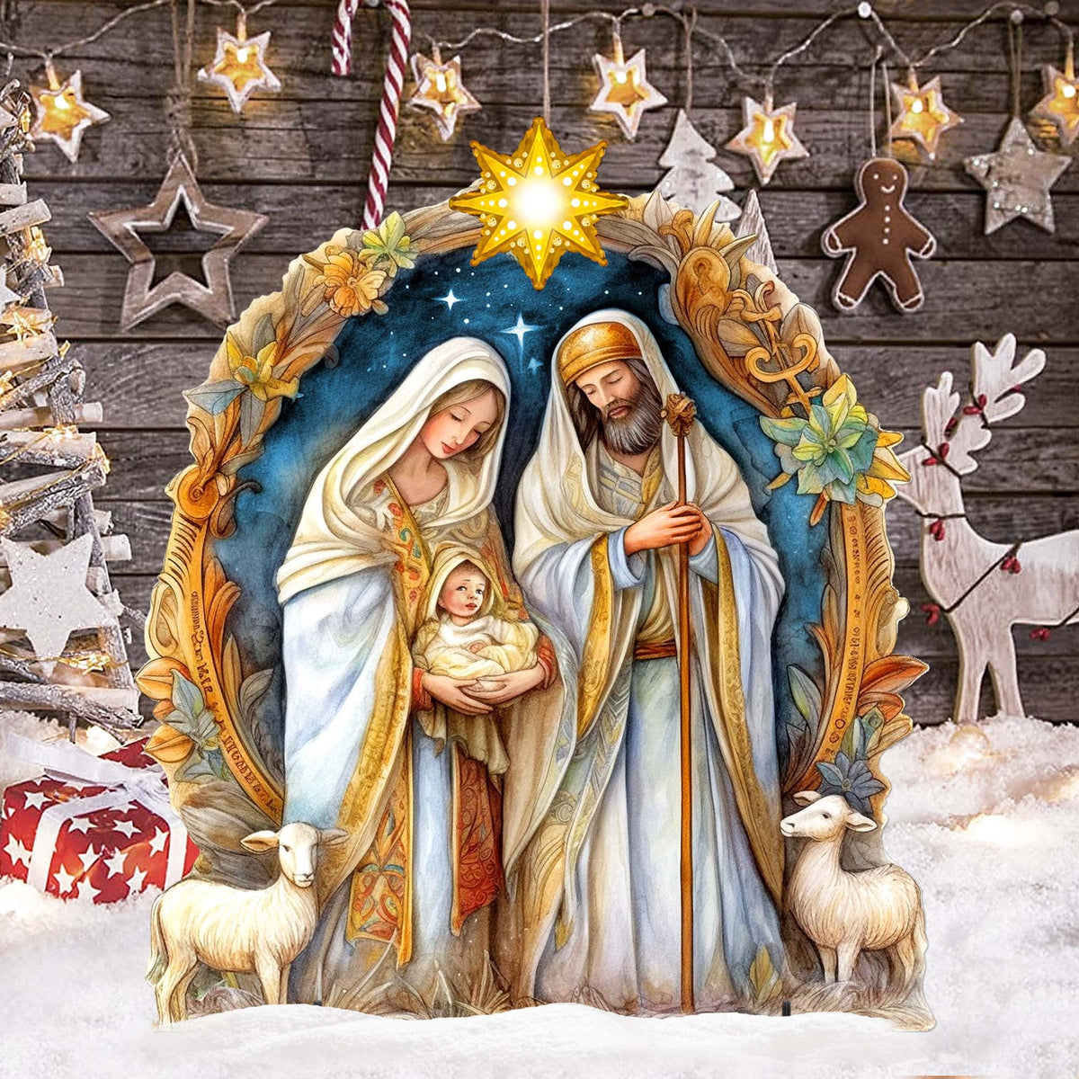 Nostalgic Nativity Scene Outdoor Decor