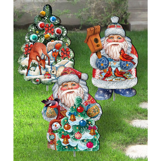 Forest Friends Outdoor Walkway Outdoor Garden Decor Set of 3