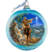 Shepherds Keeping Watch Lg Glass Ornament by D. Gelsinger - Nativity Holiday Decor - 73954