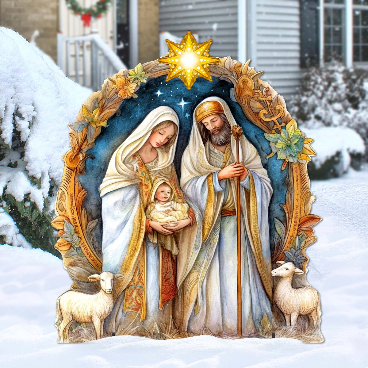 Nostalgic Nativity Scene Outdoor Decor