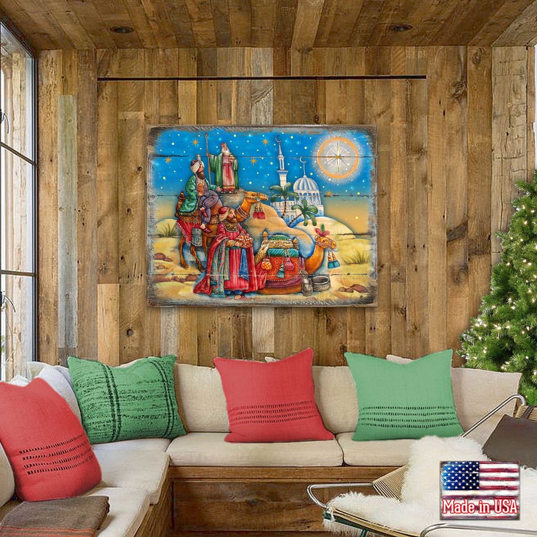 Three Kings Nativity Wooden Wall Art Christmas Decoration