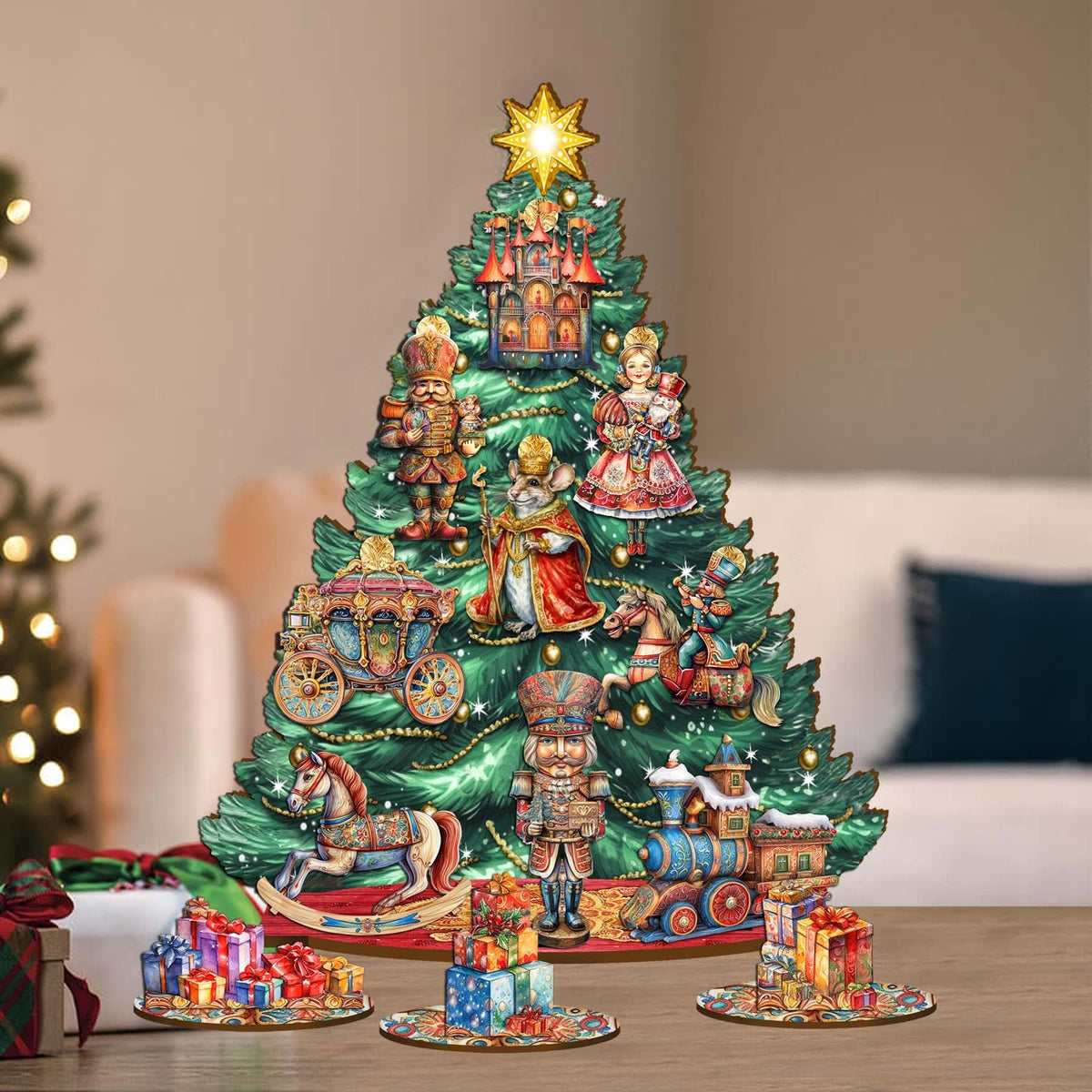 Nutcracker Christmas Tree Eco Wood Set