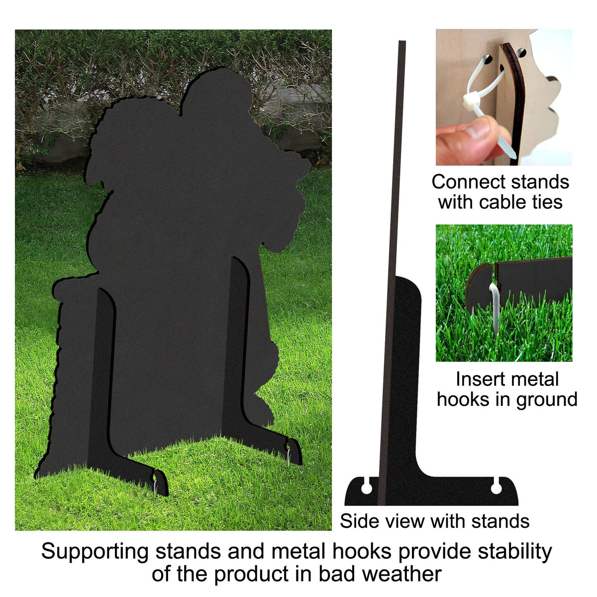 Celebrate with Santa: Santa with List Outdoor Decor by G. Debrekht - Christmas Santa Snowman Decor - 8611095F