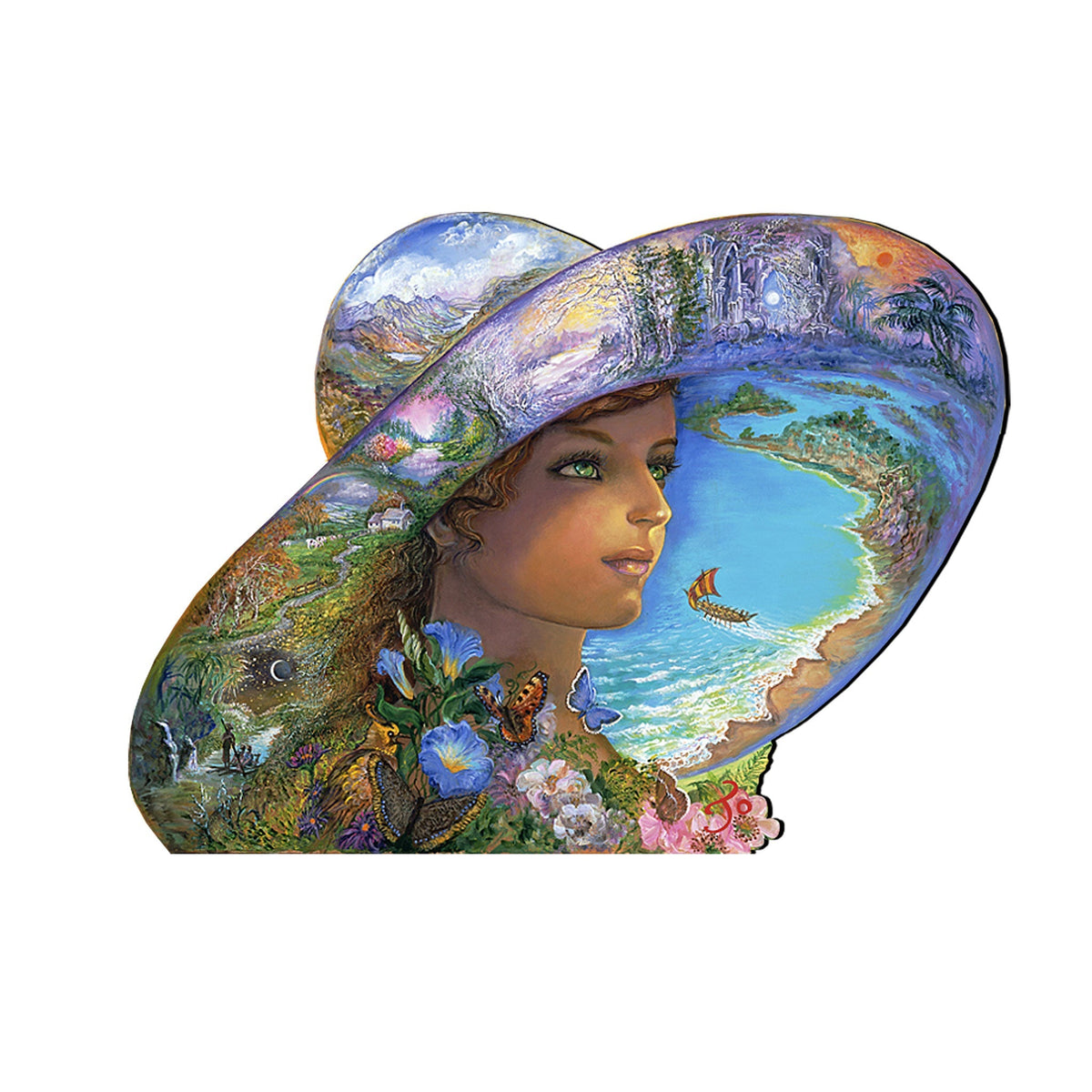 Hat of Timeless Places Wall Hanger by Josephine Wall - Christmas Decor - 845616H-JW