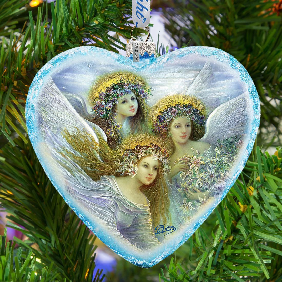 Three Angels Glass Ornament Limited Edition by Strelkina at G. DeBrekht
