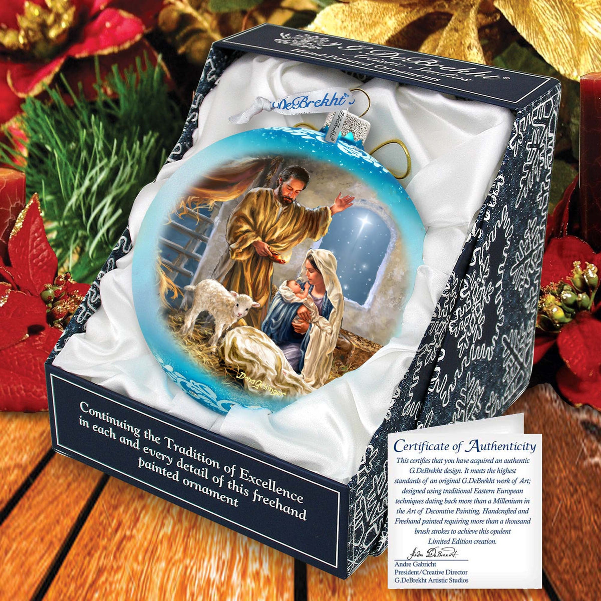 A Child is Born Christmas Decoration