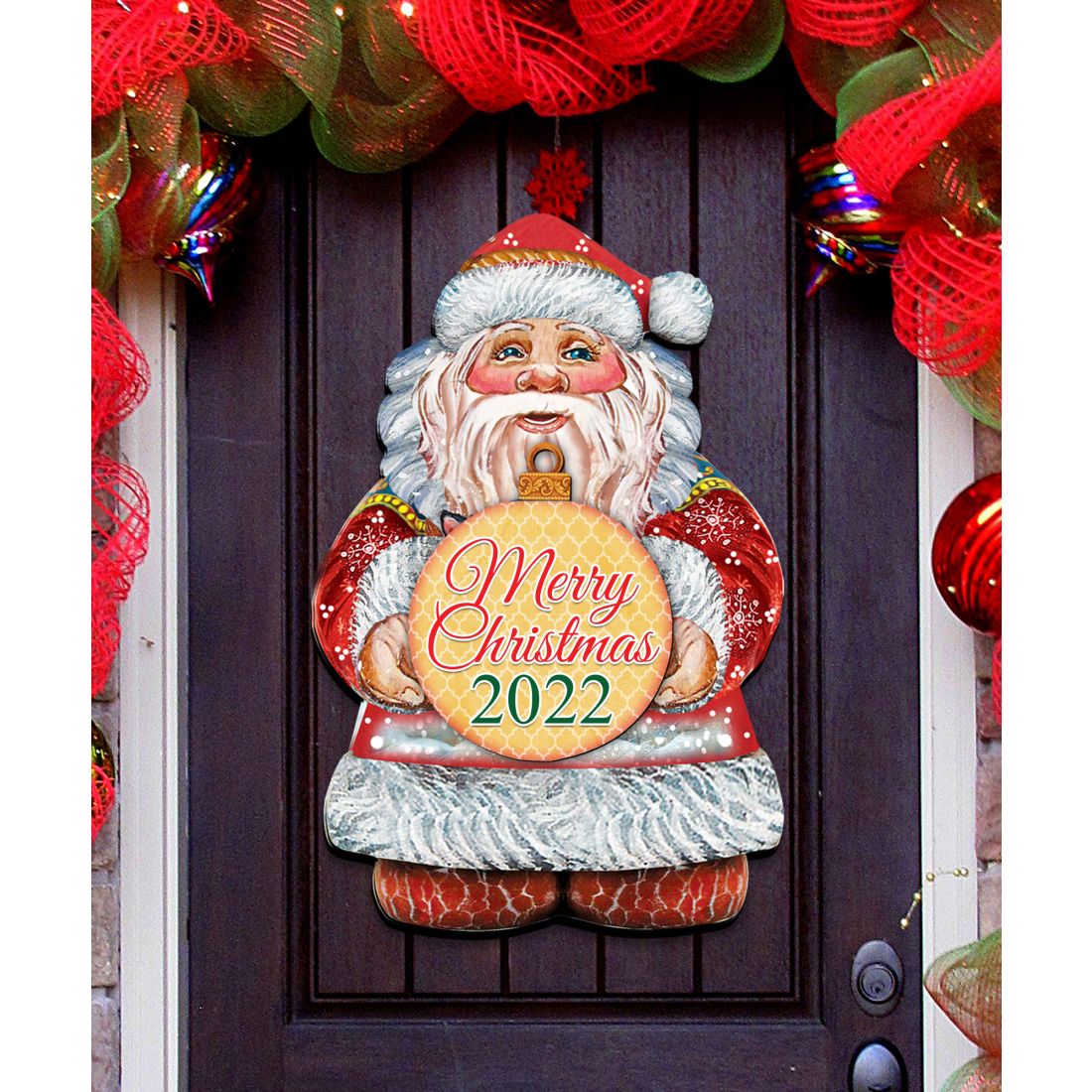 Dated Merry Christmas Santa Hanger (Current Year)