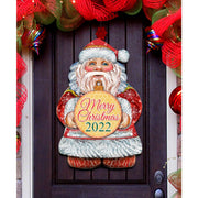 Dated Merry Christmas Santa Hanger (Current Year)