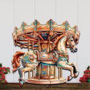 Carousel Horse Holiday Door Decor  by G. Debrekht - Christmas Decor - 8611027H