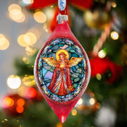 Angel of Hope Drop Glass Ornament by G. Debrekht - Nativity Holiday Decor - 757-053