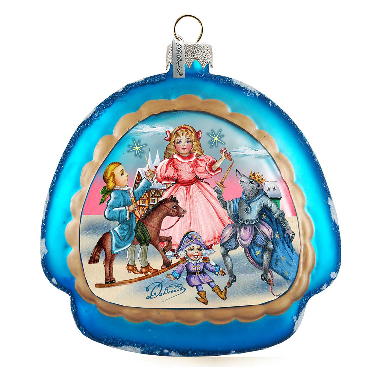 Nutcracker Rainbow Glass Ornament by G. DeBrekht - Christmas Decor - 756-006
