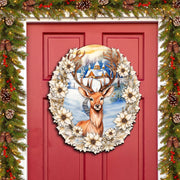 Majestic Forest Deer Holiday Door Decor