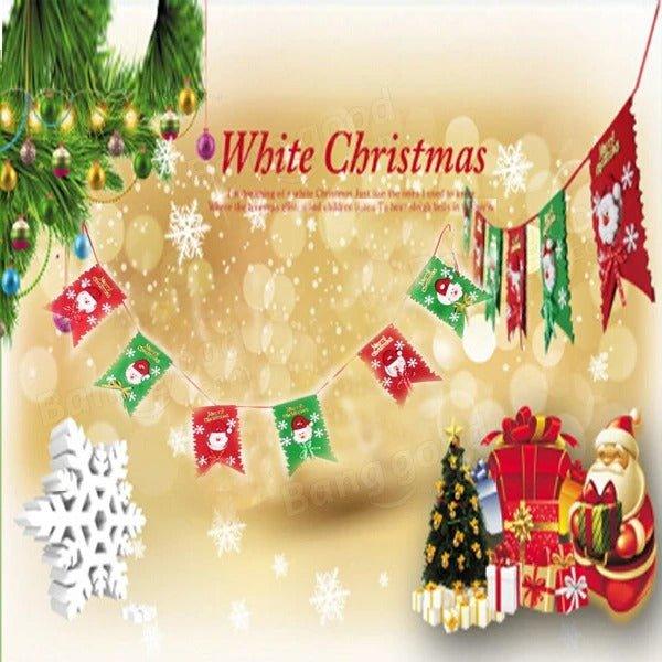 Christmas Decorations Hanging Flags - Christmas Trees USA