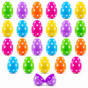 Set of 24 Polka Dot Plastic Easter Eggs