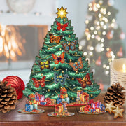 Butterfly Christmas Tree Eco Wood Set by G.DeBrekht Christmas Decor - 8091510