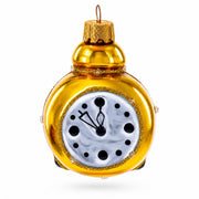 Vintage Alarm Clock Glass Christmas Ornament