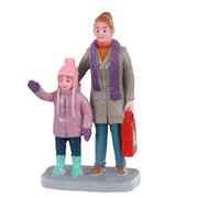 Christmas Market Shopping Figurine
