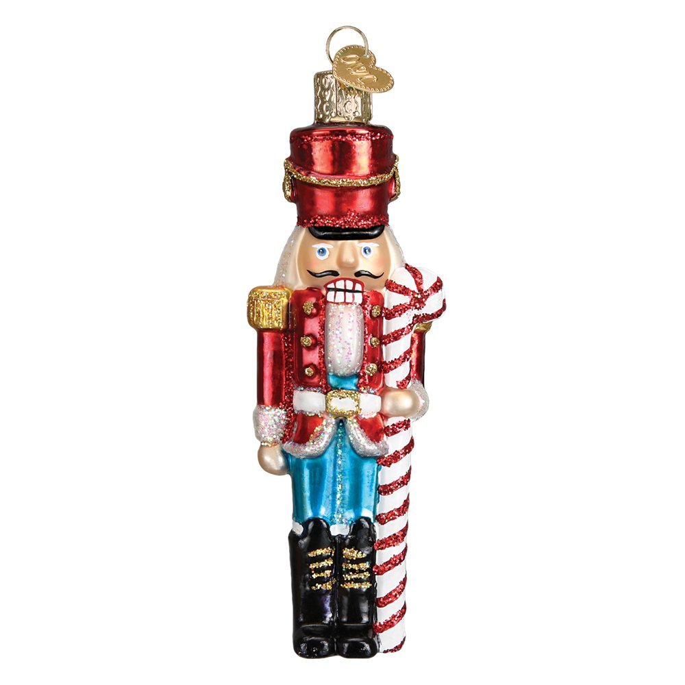 Old World Christmas Peppermint Nutcracker Glass Blown Ornament