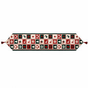 Reindeer Square Patterns Christmas Tablecloth Holiday Runner 75 Inches