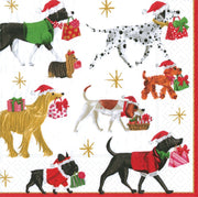 Christmas Delivery Cocktail Napkin - White