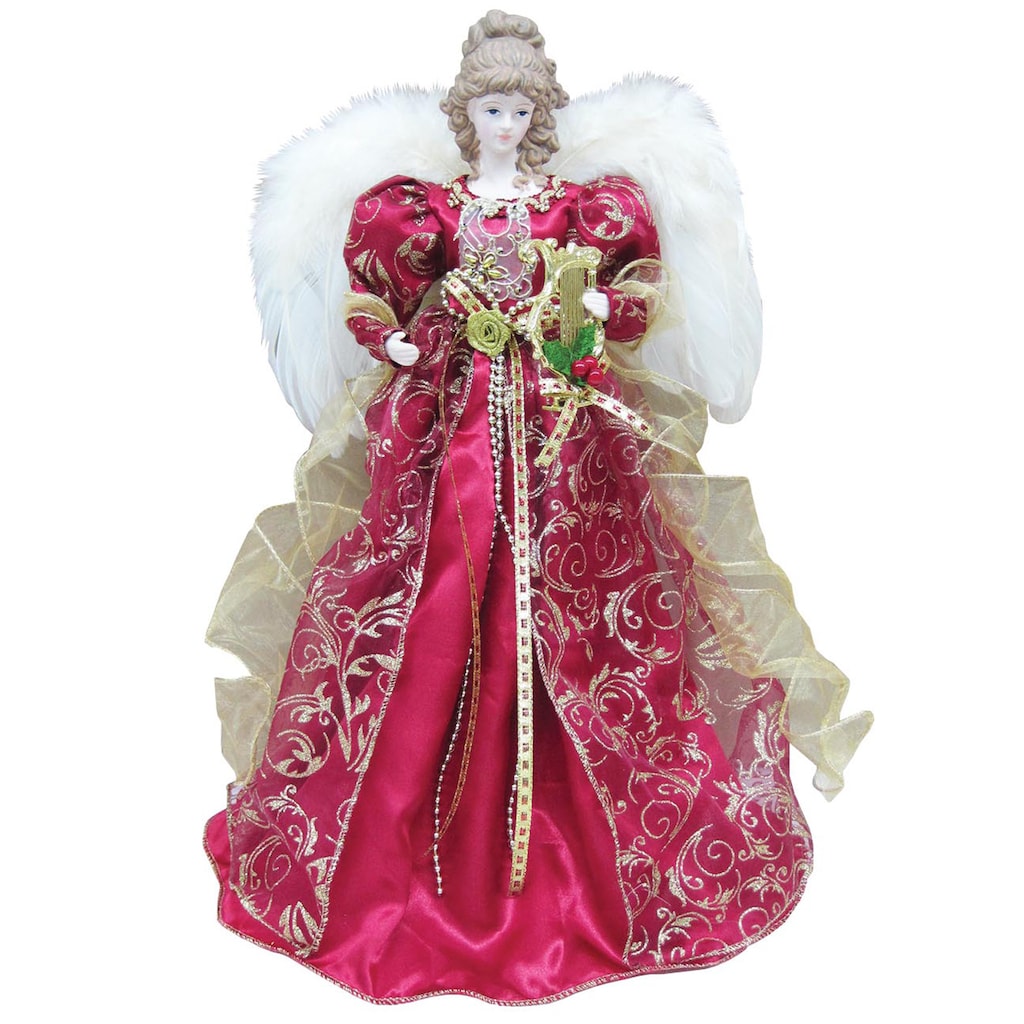 Red Christmas Angel Tree Topper - 16"
