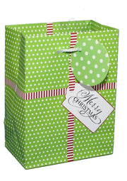 Traditional Lettering Gift Bag - Merry Christmas Red Large