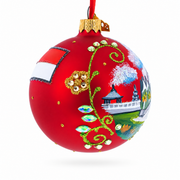 Balinese Temple, Denpasar, Indonesia Glass Ball Christmas Ornament 3.25 Inches