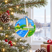 National Mall, Washington DC Glass Ball Christmas Ornament