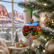 Zion National Park, Utah Glass Christmas Ornament