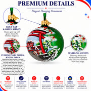 Fushimi Inari Taisha, Kyoto, Japan Glass Christmas Ornament