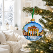 Brandenburg Gate, Berlin, Germany Glass Christmas Ornament