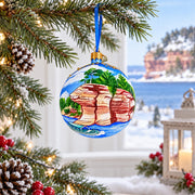 Wisconsin Dells Glass Ball Christmas Ornament