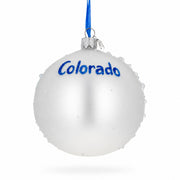 Breckenridge, Colorado Mountain Scene Skier Christmas Tree Ornament 4 Inches