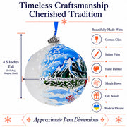 Breckenridge, Colorado Mountain Scene Skier Christmas Tree Ornament 4 Inches