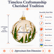 Lily of the Valley on Beige Glass Ball Christmas Ornament