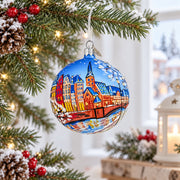 Strasbourg, France Cityscape Translucent Glass Ball Christmas Ornament
