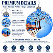 Strasbourg, France Cityscape Translucent Glass Ball Christmas Ornament