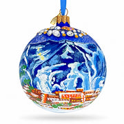 Aspen, Colorado Mountain Ski Trails Glass Ball Christmas Ornament